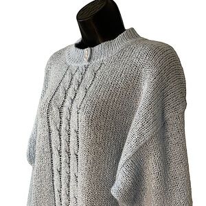 Vintage Sterling Harris Sweater with Faux Pearl Detail Size Large Blue